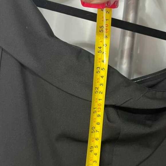 Black Off-Shoulder Formal Gown One-Sleeve Draped Neckline Size XL - Picture 4 of 10